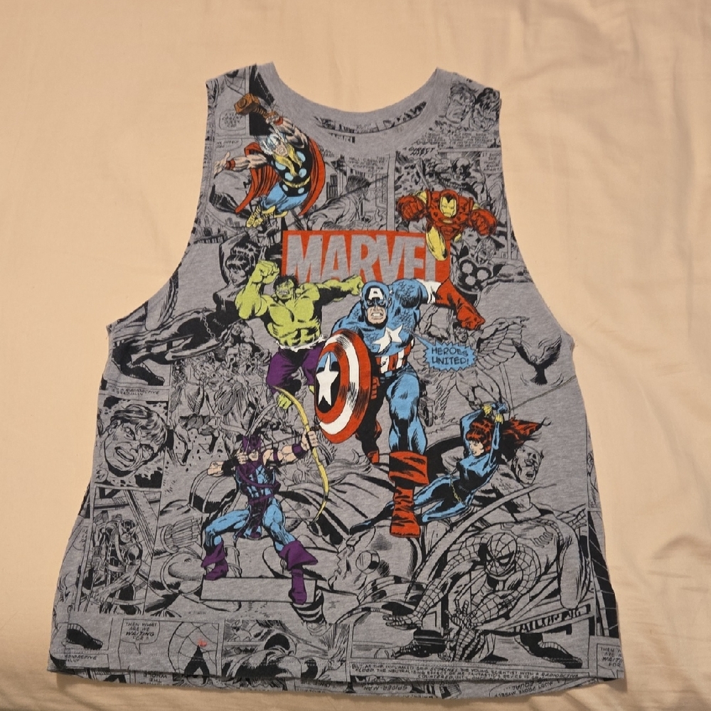 WOMEN'S GRAY MARVEL TANK